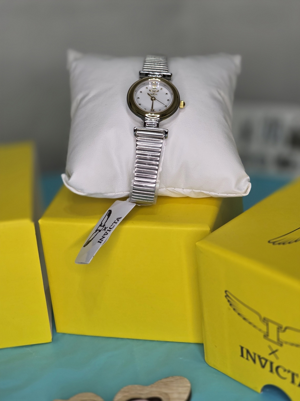 Invicta Two-Tone Silver and Gold Ladies Watch with Mother-of-Pearl Dial - Picture 2 of 5